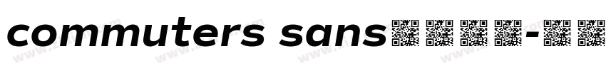 commuters sans字体下载字体转换
